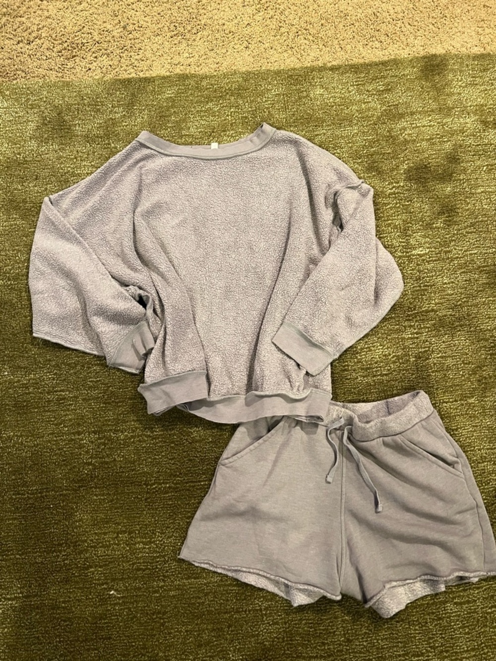 Cozy Grey Lounge Set - Sweatshirt & Shorts